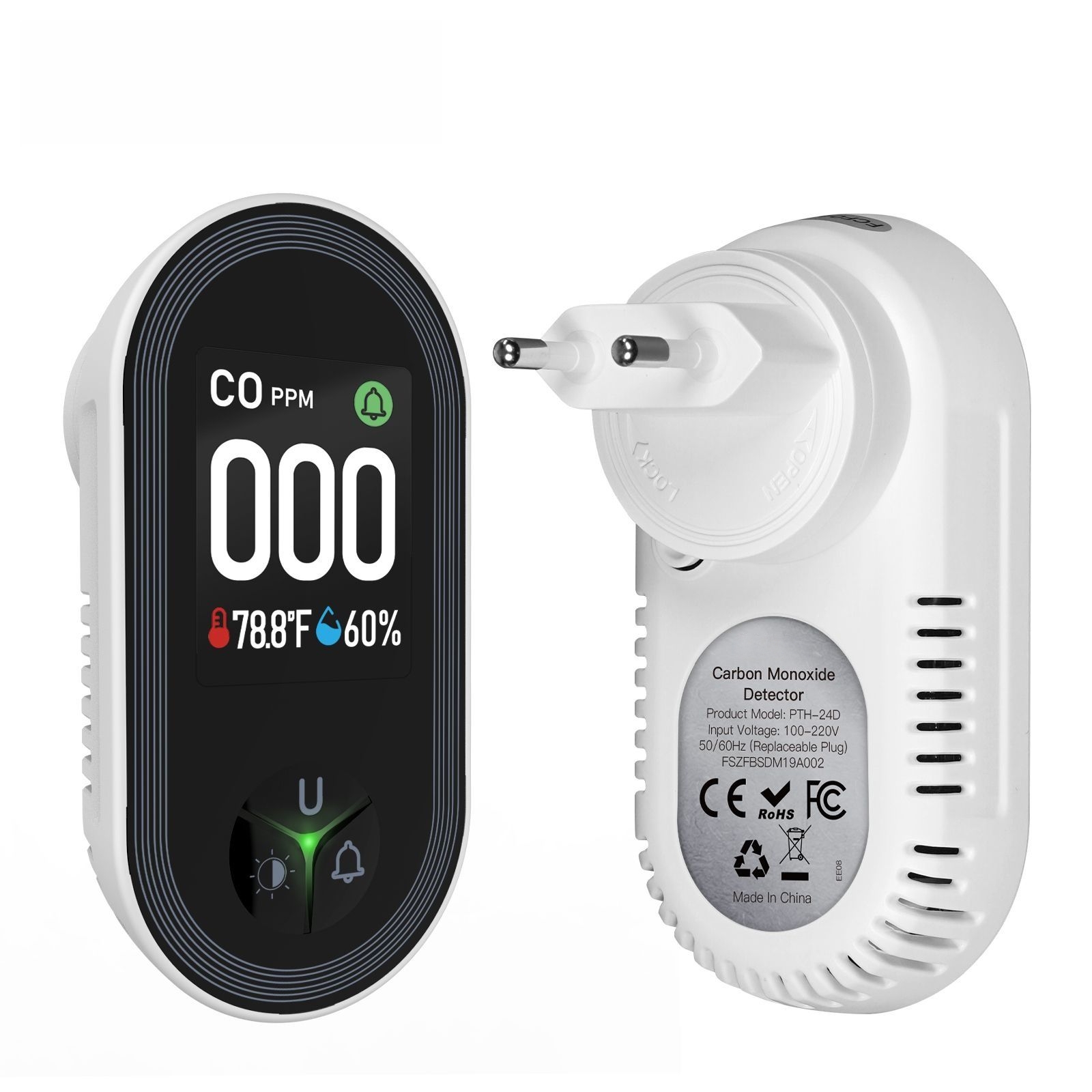 Co Detector Plug - Karbon Monoksit Dedektörü: Büyük Ekranlı 3'ü