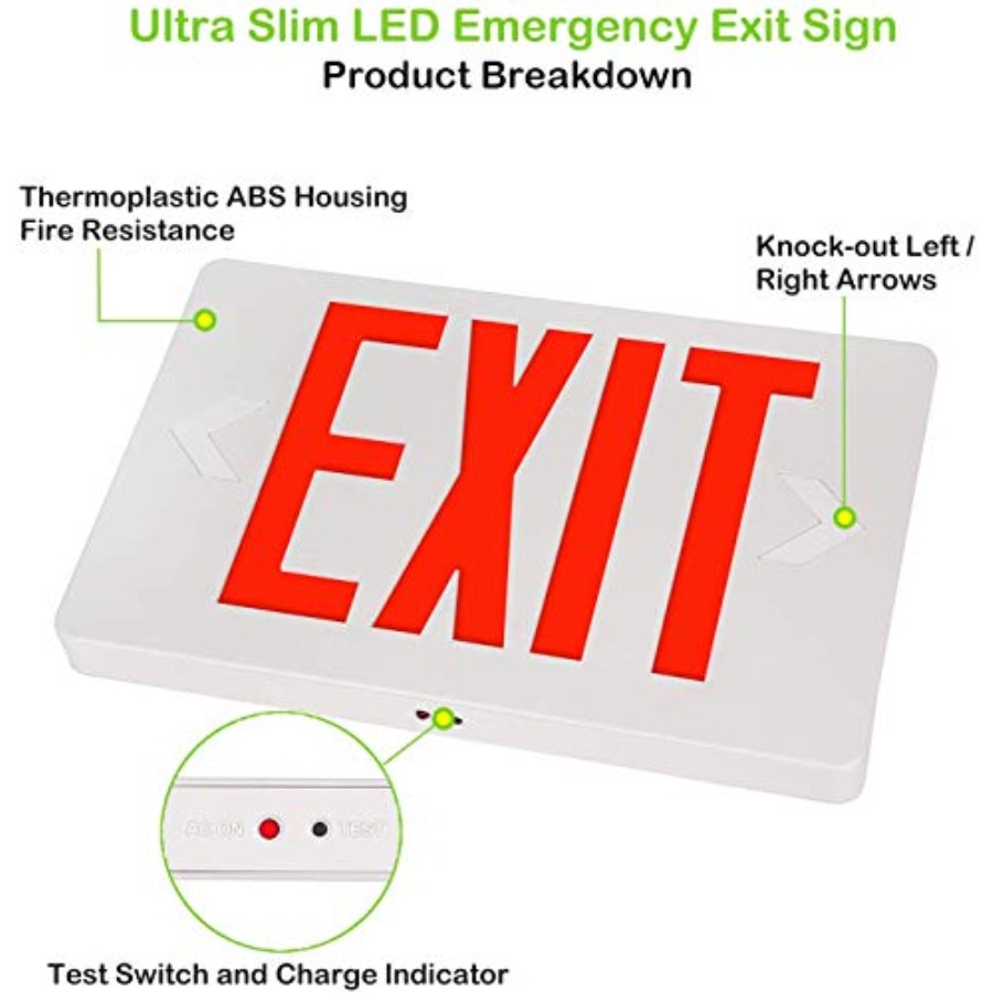 Ultra İnce LED Çıkış İşareti,  - Emergency Exit Sign incelemesi ve fiyatı